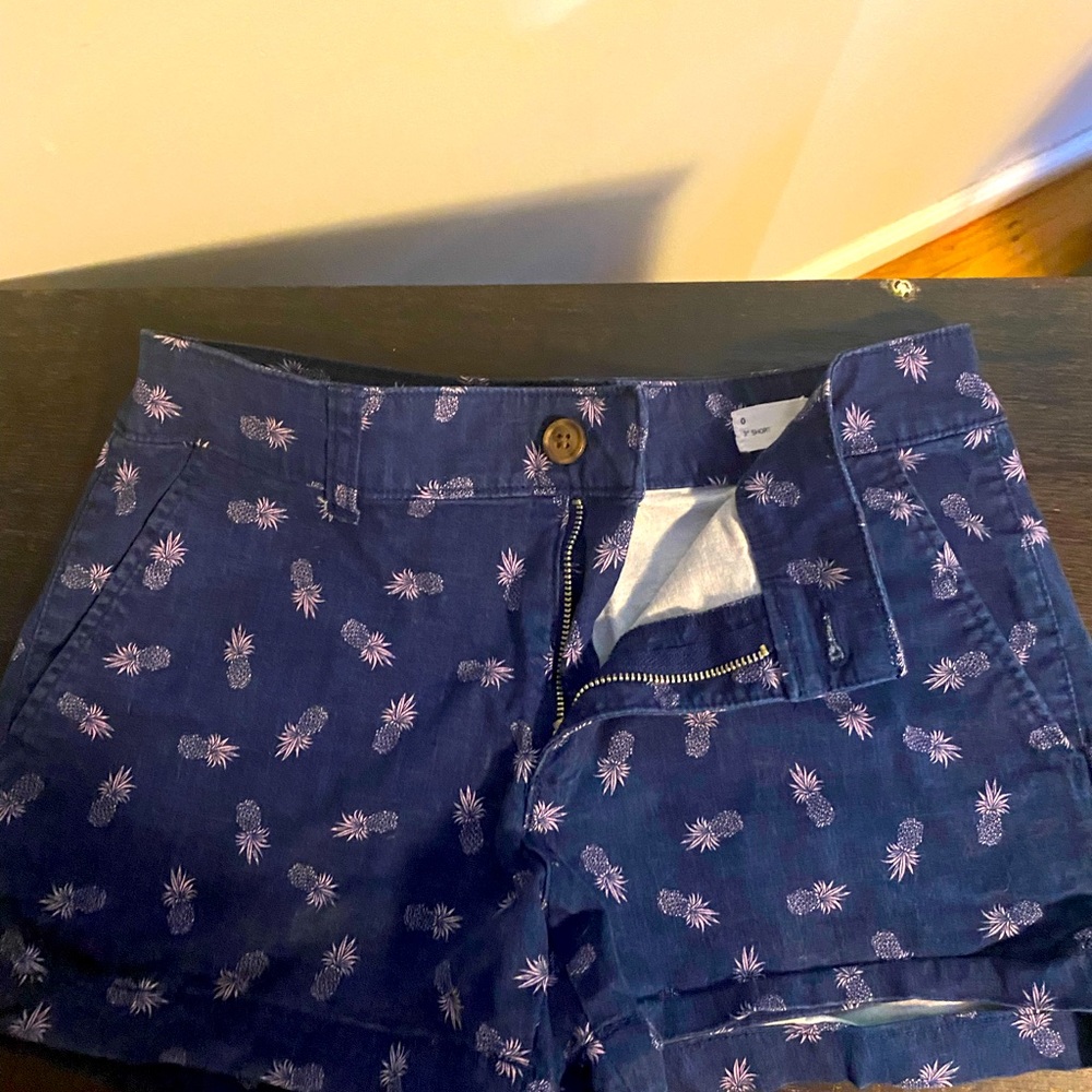 Gap, pineapple, shorts.